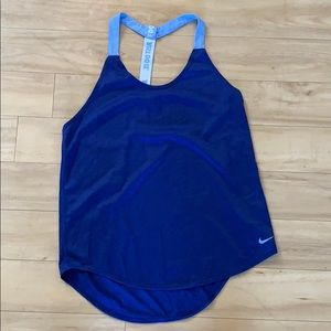 Nike Dri-Fit T-Strap Loose Striped Tank Top